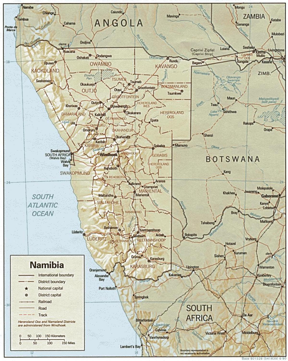 Mapa Namibii farma