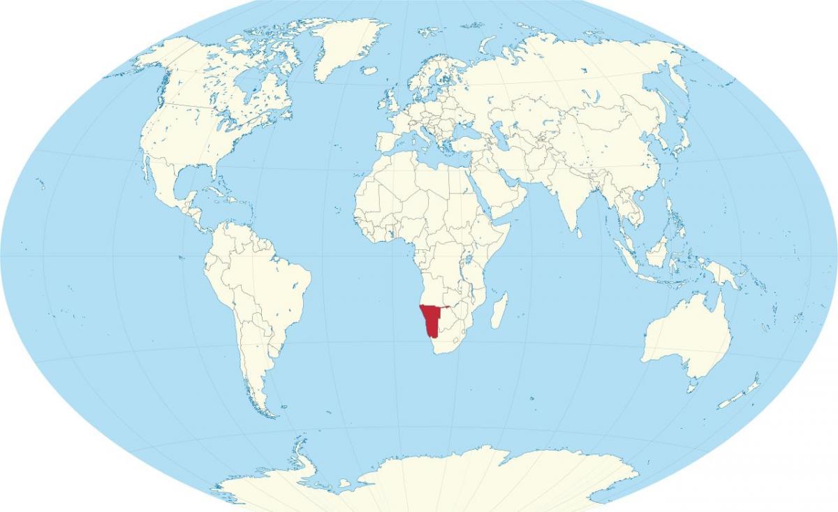 Lokalizacja Namibia na mapie świata