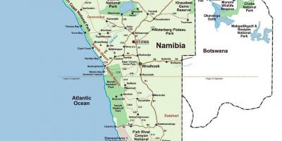 Na mapie Namibii
