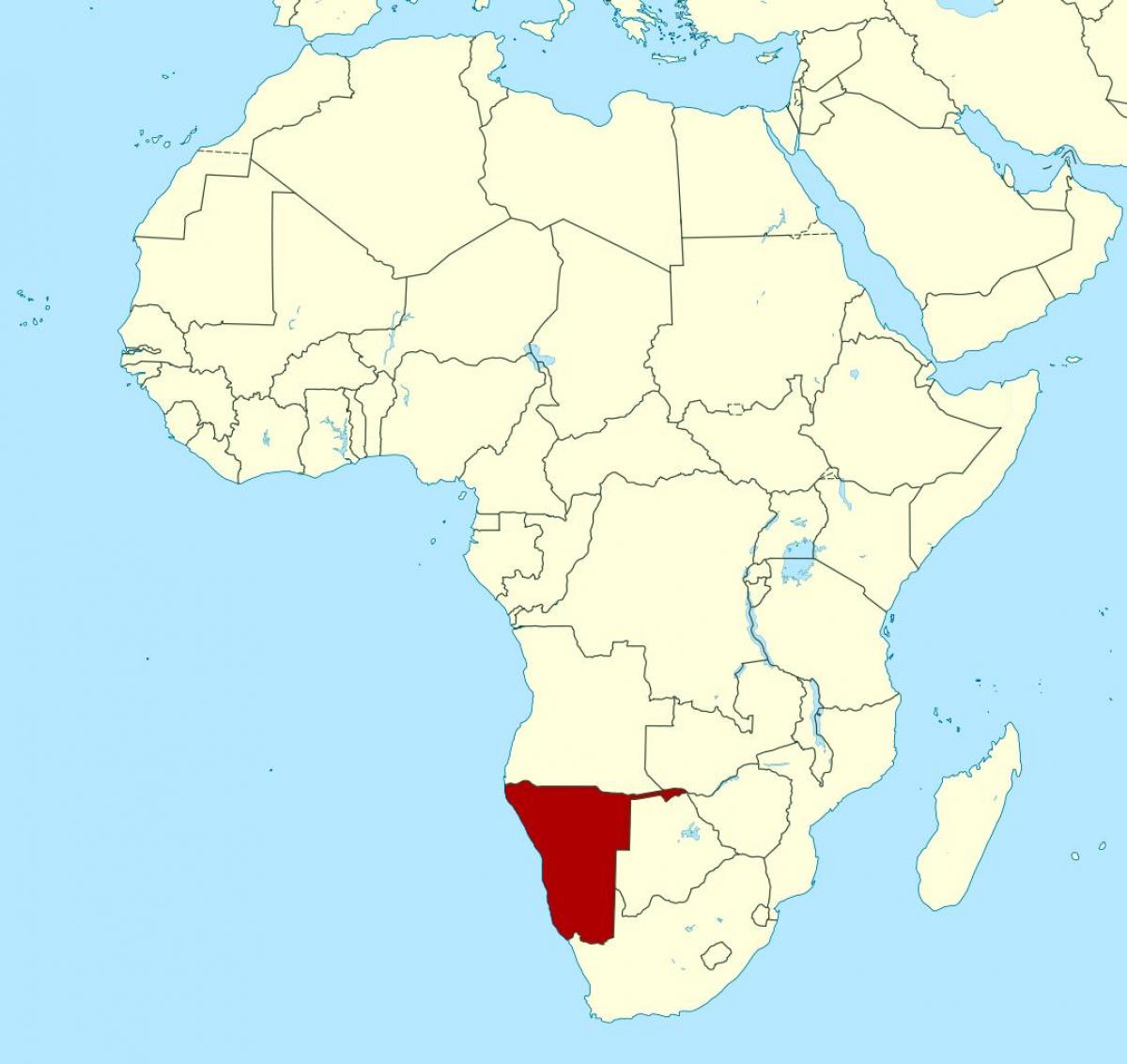 Mapa Namibia, Afryka